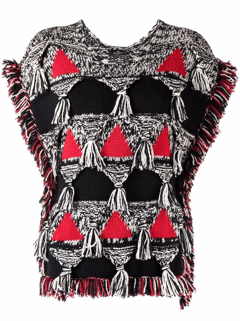 Etro Tassel-detail Wool Jumper In Black