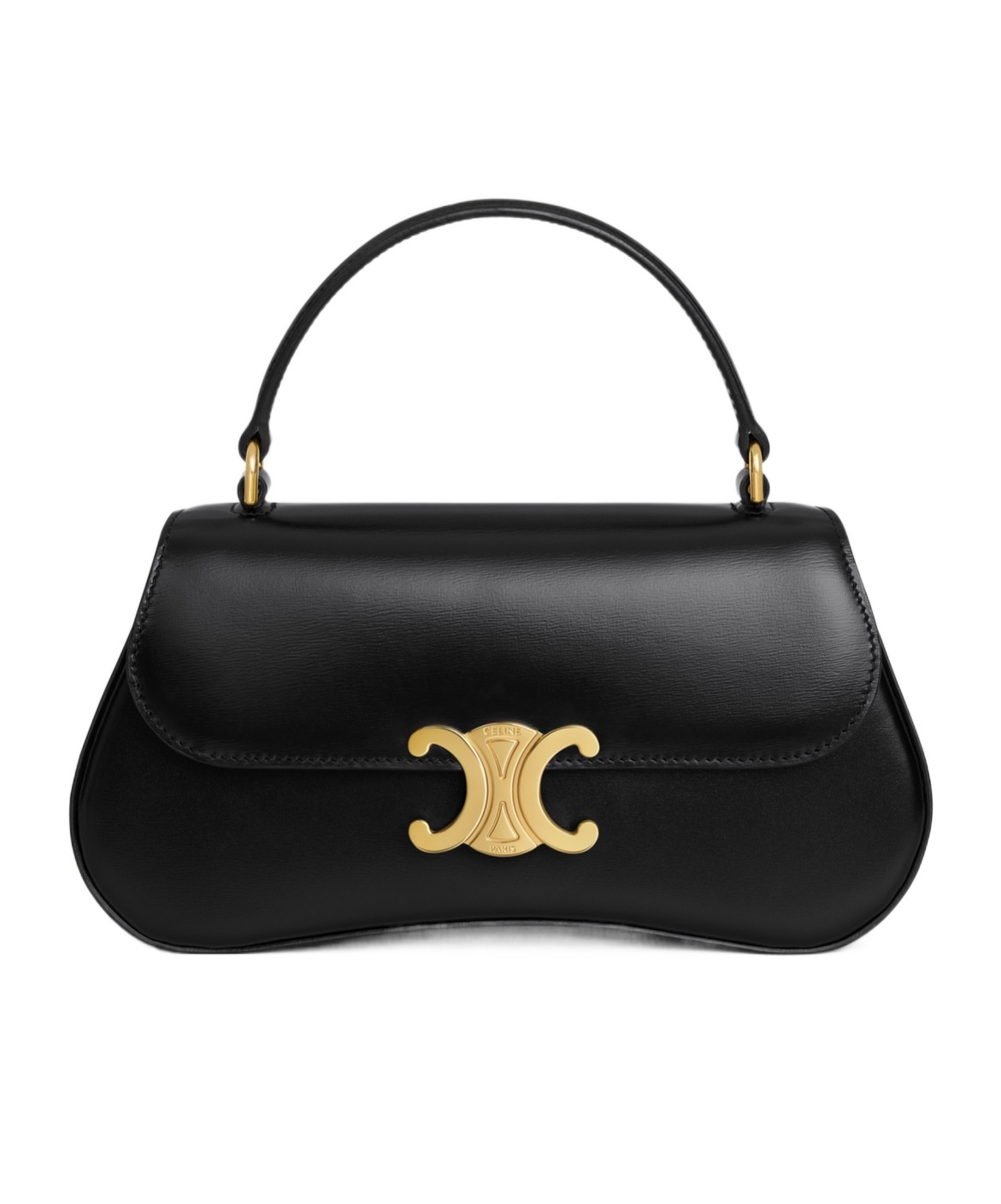 Celine Lola Clamshell Shoulder Bag In Black