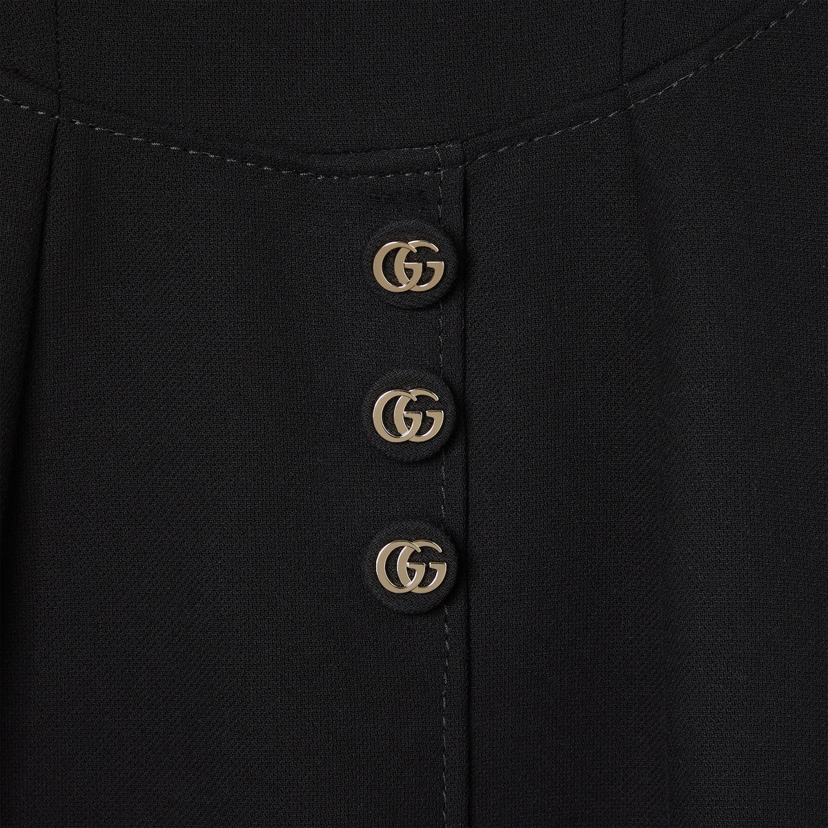 Gucci Black Cotton Dress In Black
