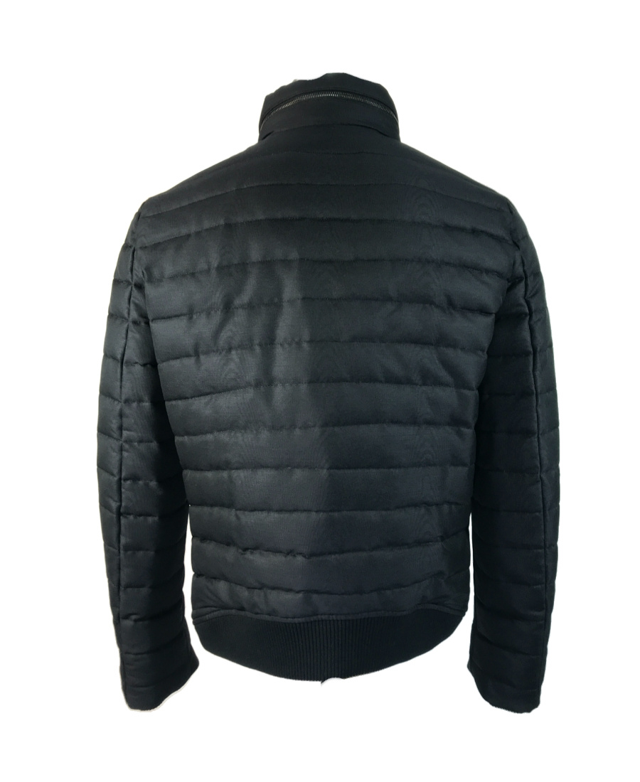 Emporio Armani Down Jacket With Standing Collar In Black