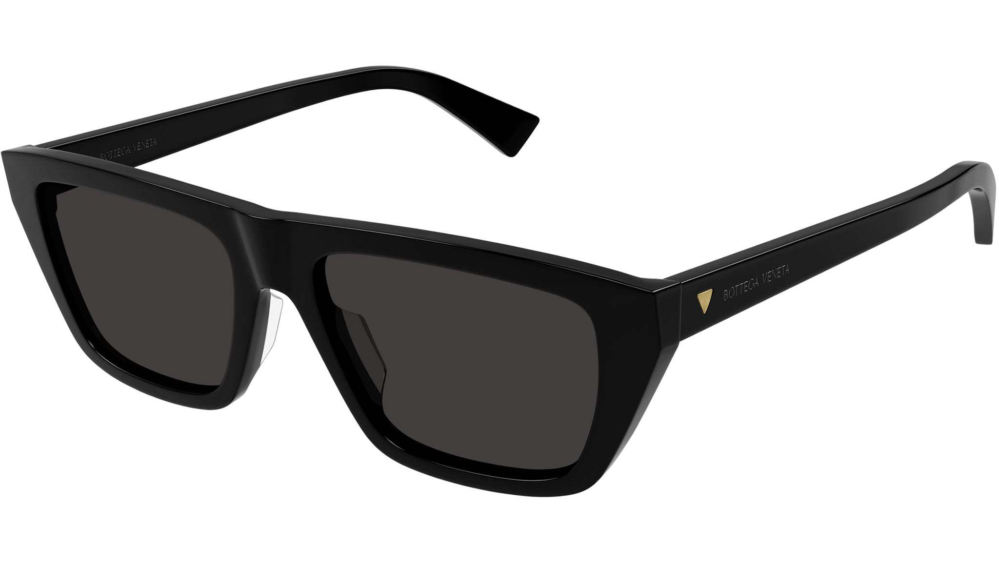 Bottega Veneta Rectangle Frame Sunglasses In Black