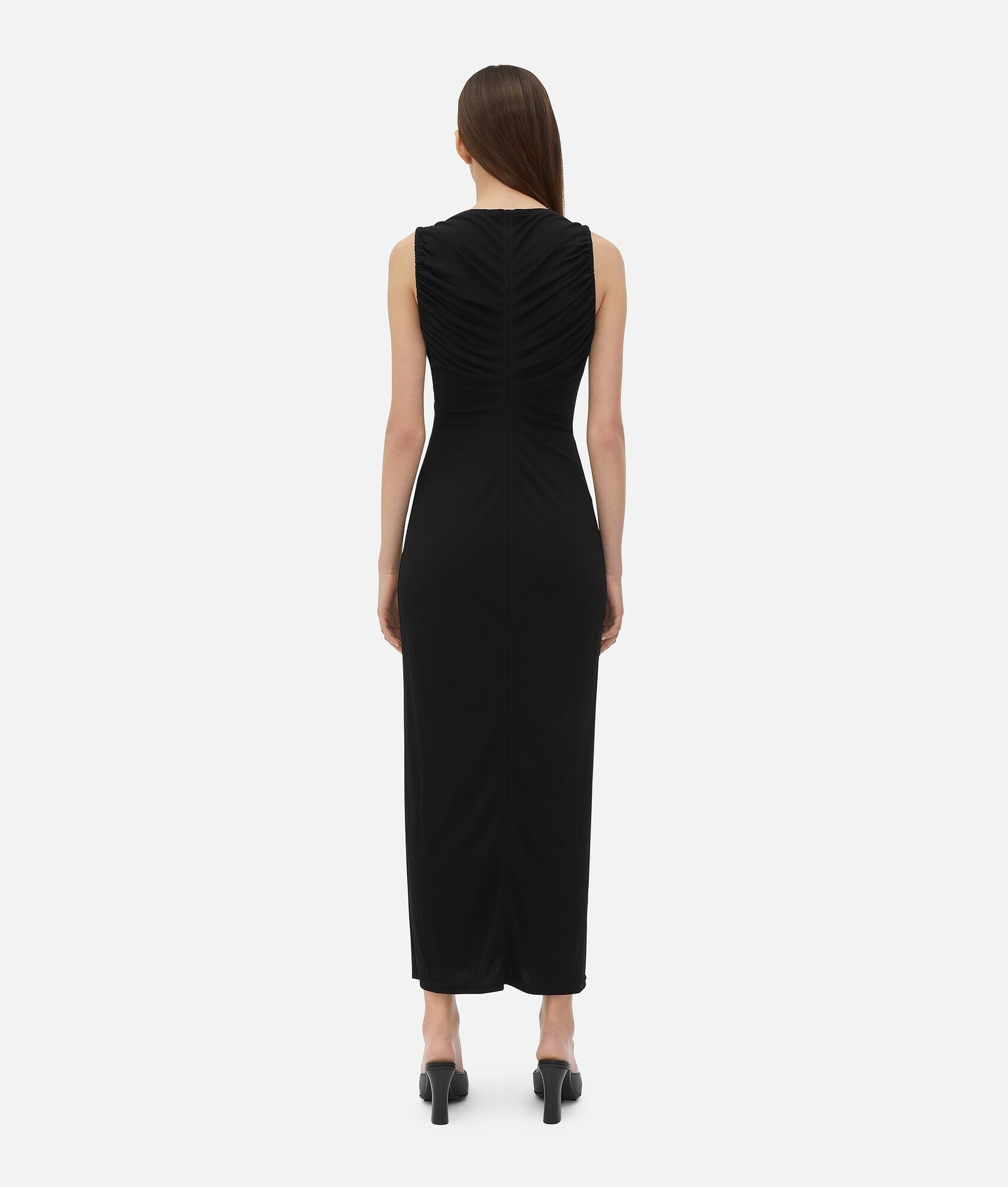 Bottega Veneta Jersey Sleeveless Dress In Black