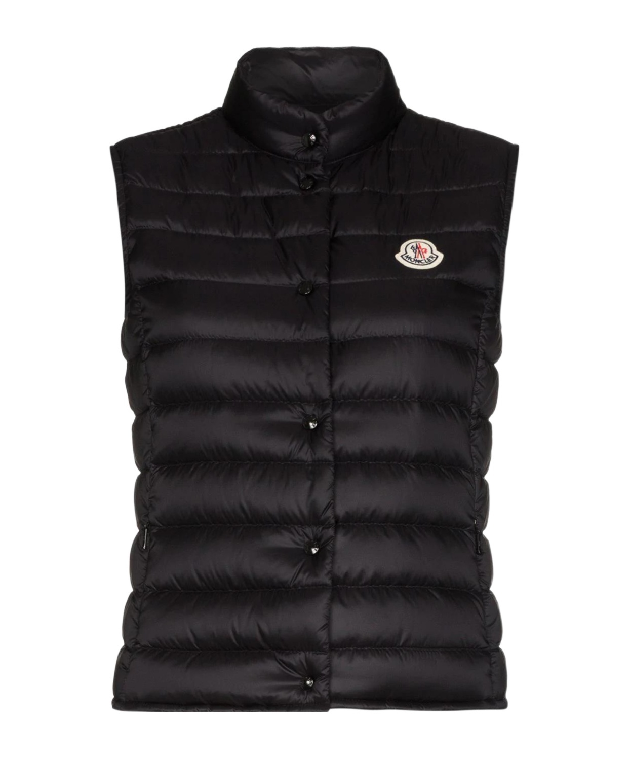 Moncler Glygos Puffer Vest W/ Hooded Collar In Black
