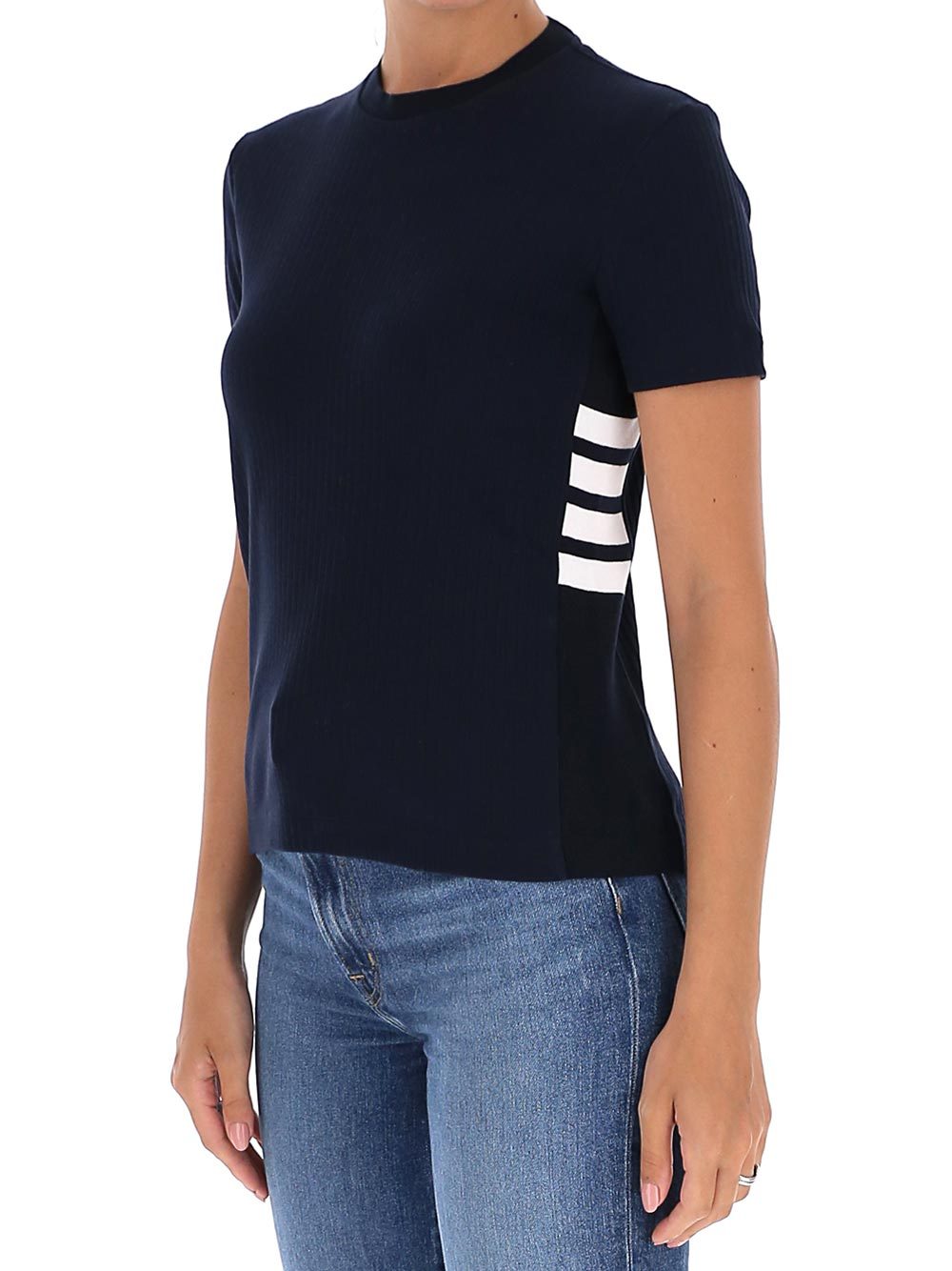 Thom Browne 4-bar Stripe T-shirt In Black