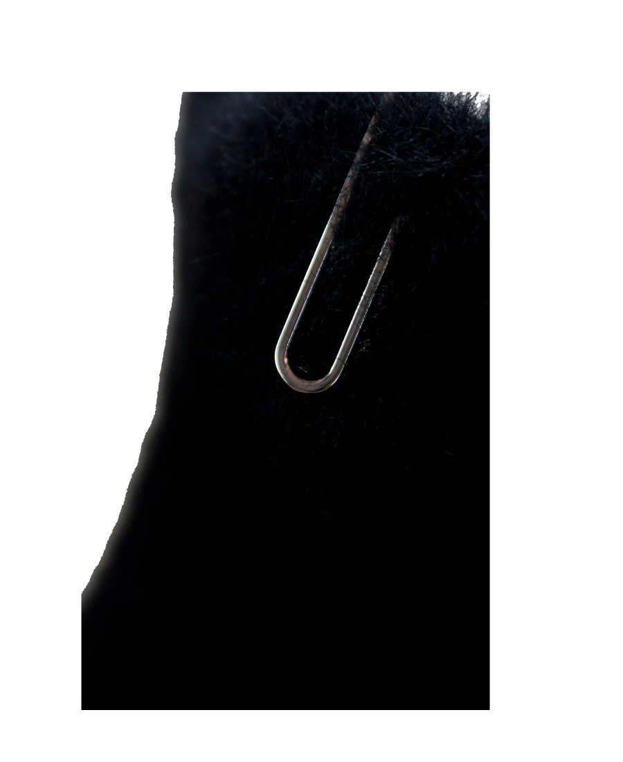 Off-white Fuzzy Gloves Strapless Minidress In Black