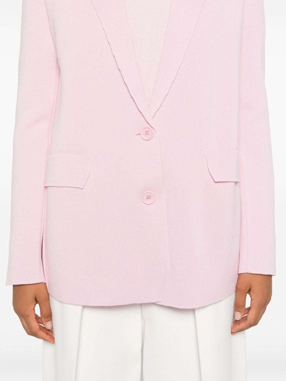 Mrz Long-sleeved Suit Coat In Pink
