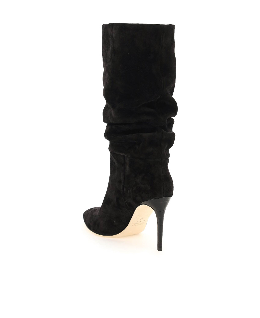 Paris Texas Stiletto Slouchy 110mm Ankle Boots In Black
