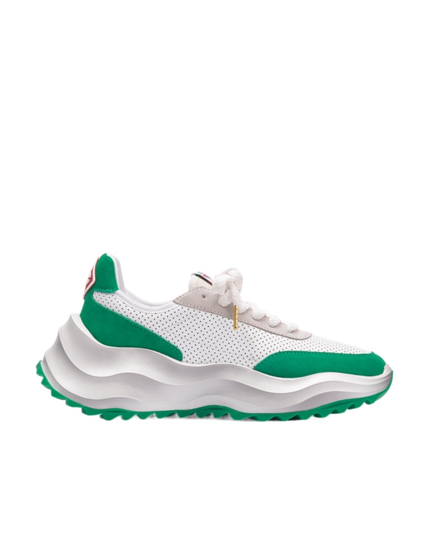 Casablanca Atlantis Perforated Lace-up Sneakers In White