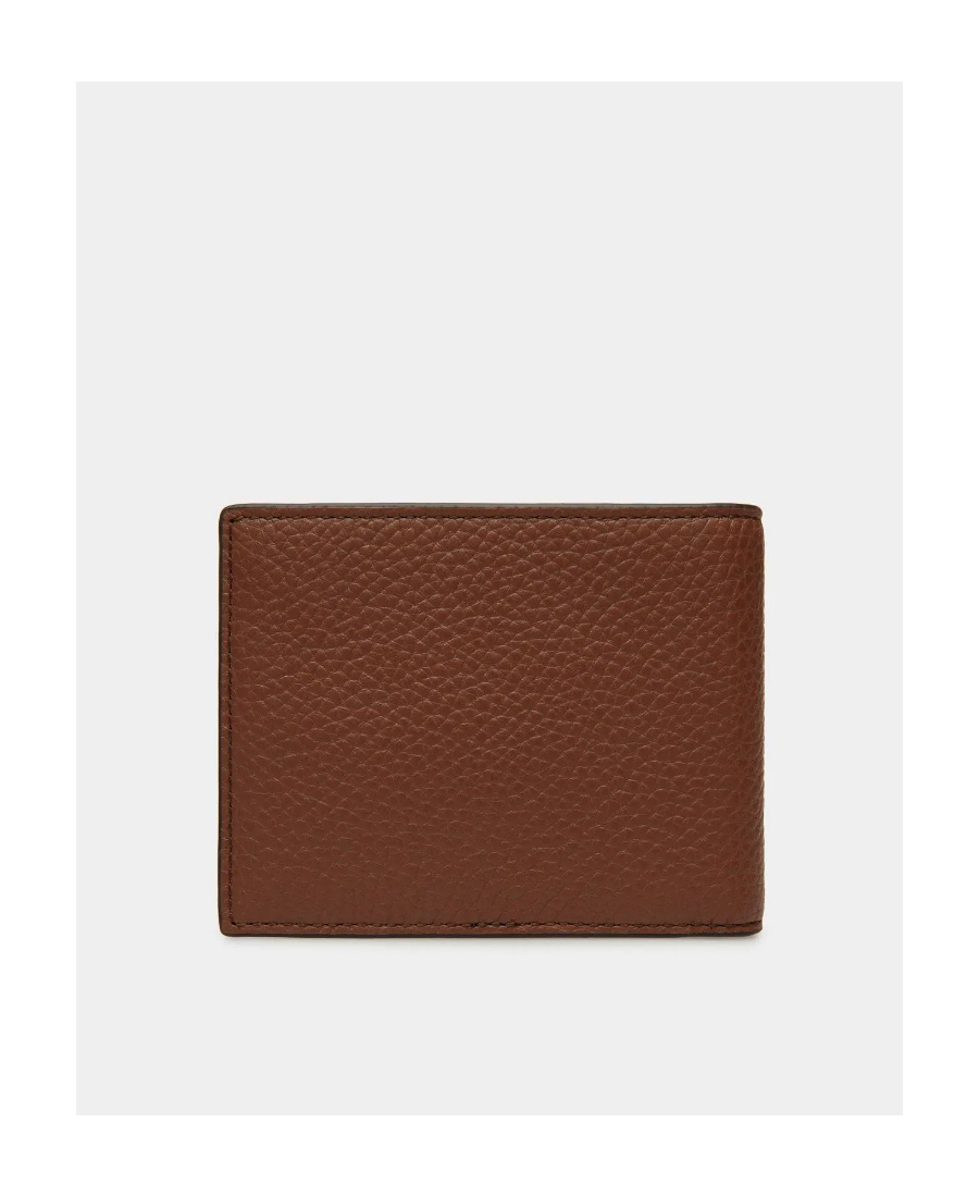 Shop Bally Logo Striped Wallet In Brown