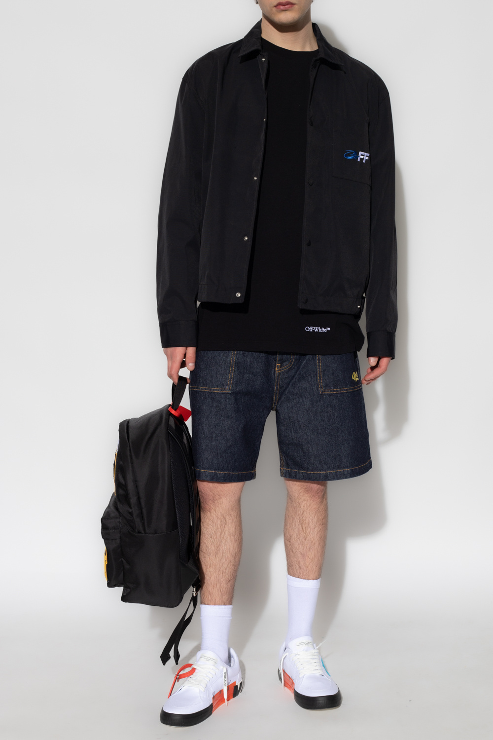 Off-white Scribble Diag Printed T-shirt In Black