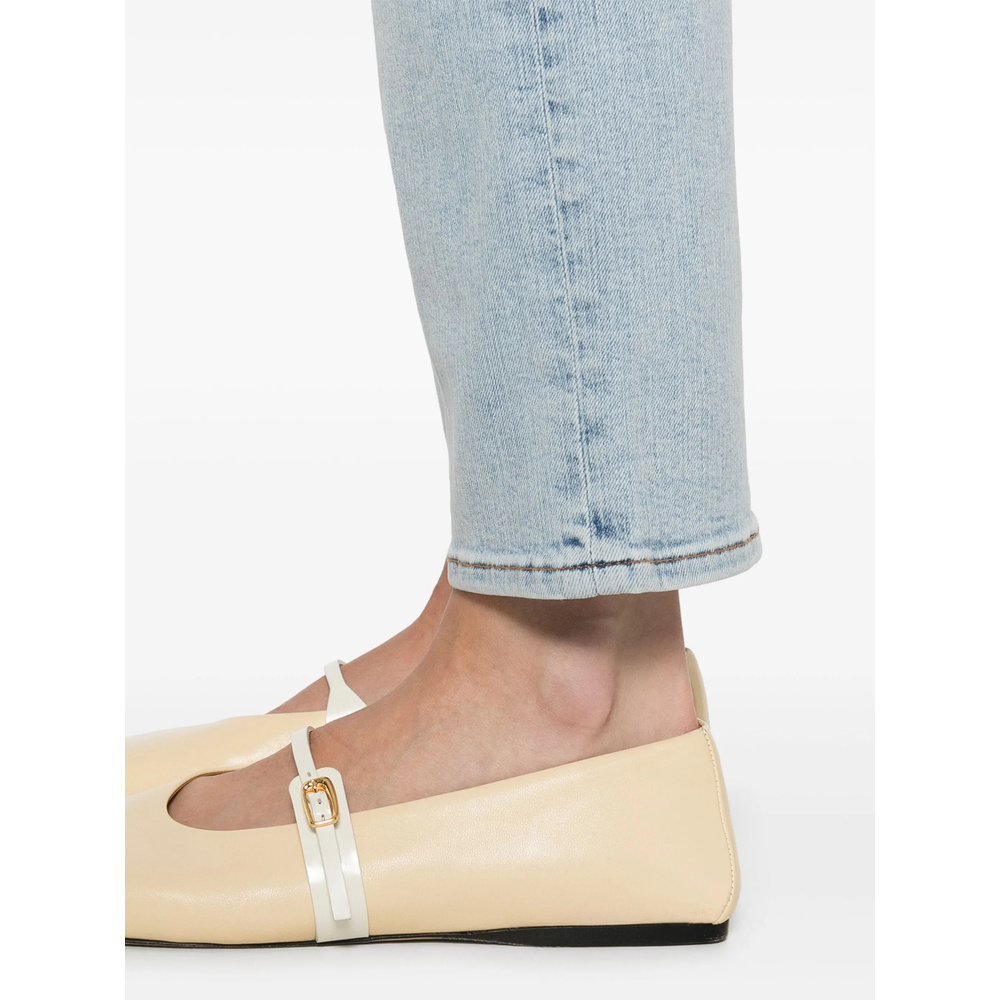 Shop Frame Belt Loop Jeans In Light Blue