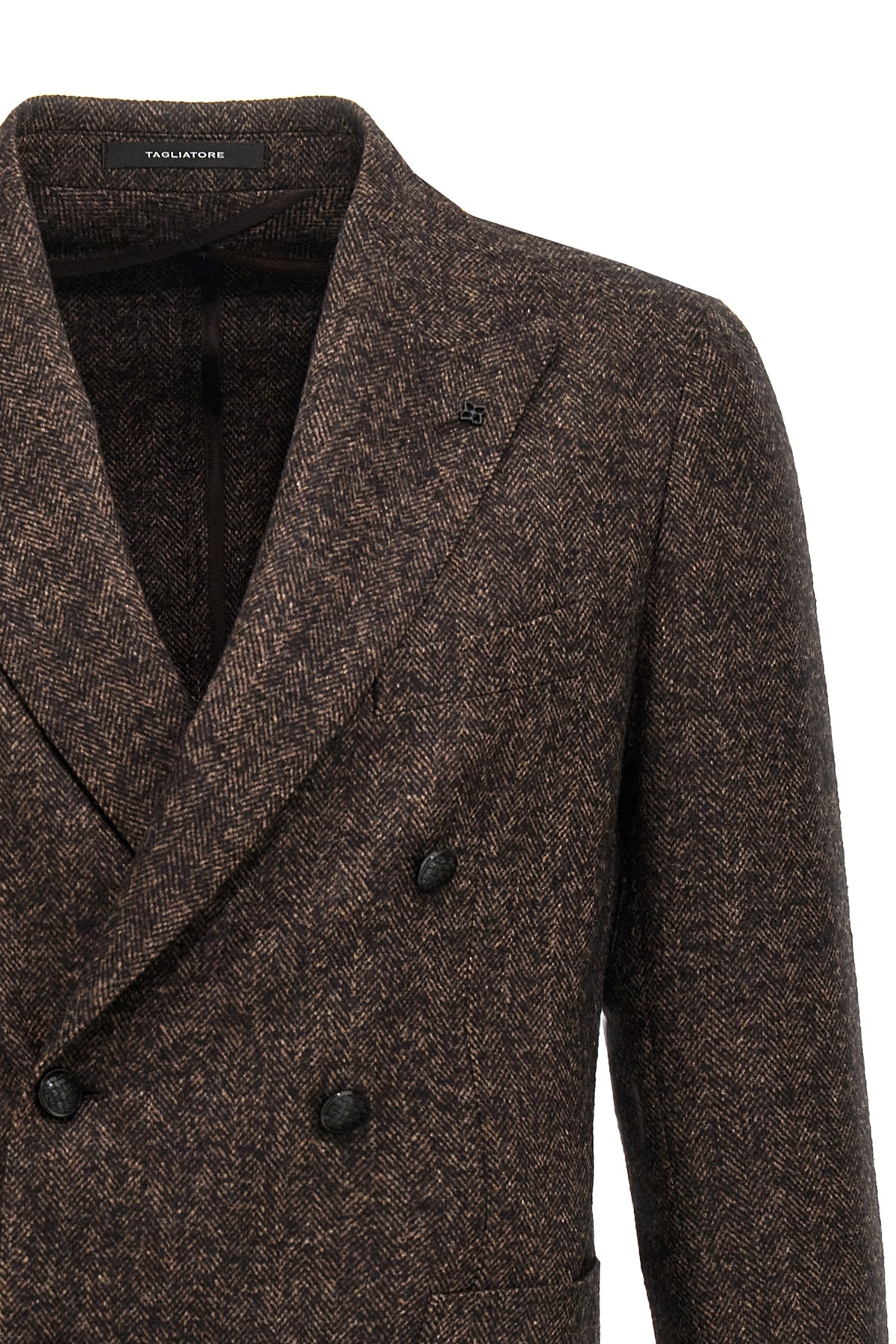 Shop Tagliatore Montecarlo Double-breasted Jacket In Black