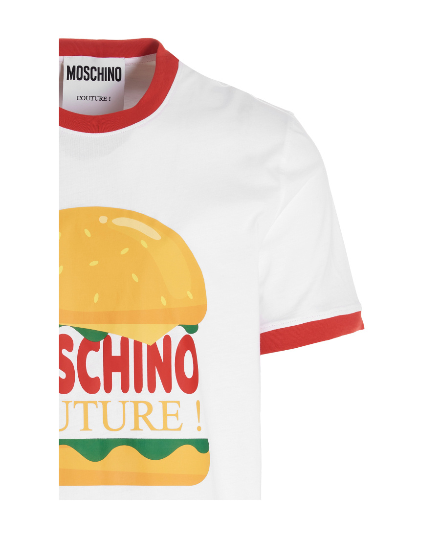 MOSCHINO MOSCHINO DUCK-EMBROIDERED CREWNECK T-SHIRT