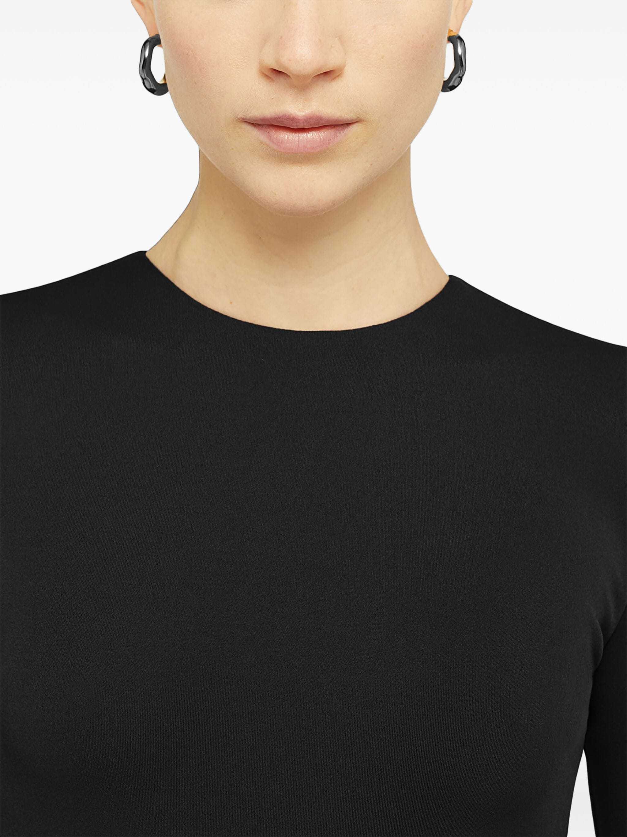 Shop Jil Sander Layered-design Midi Dress In Black