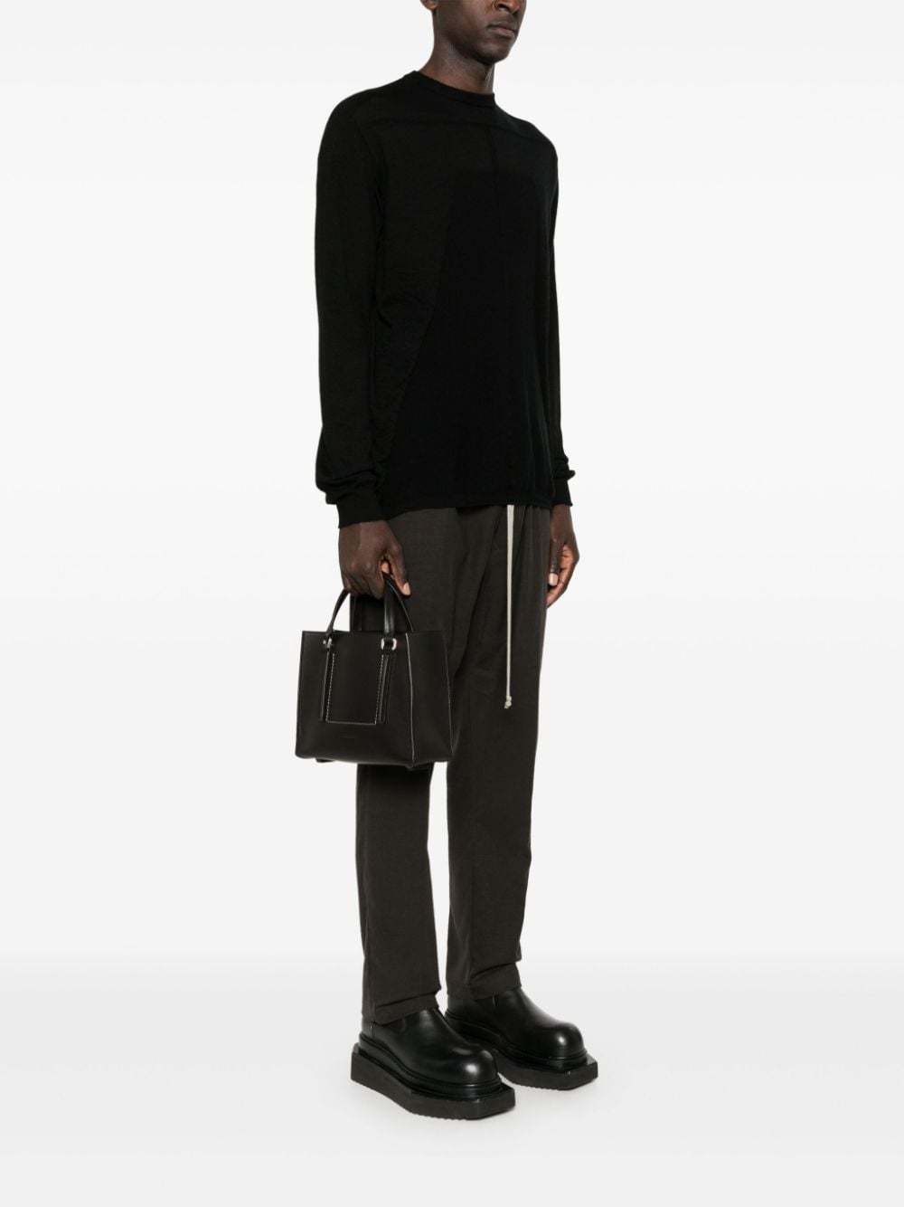 Rick Owens Mini Edith Tote Bag In Black