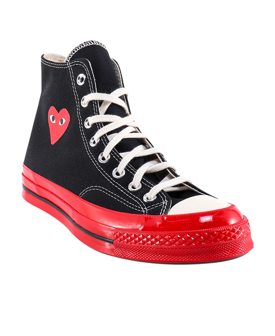 COMME DES GARÇONS PLAY X CONVERSE HIGH-TOP SNEAKERS