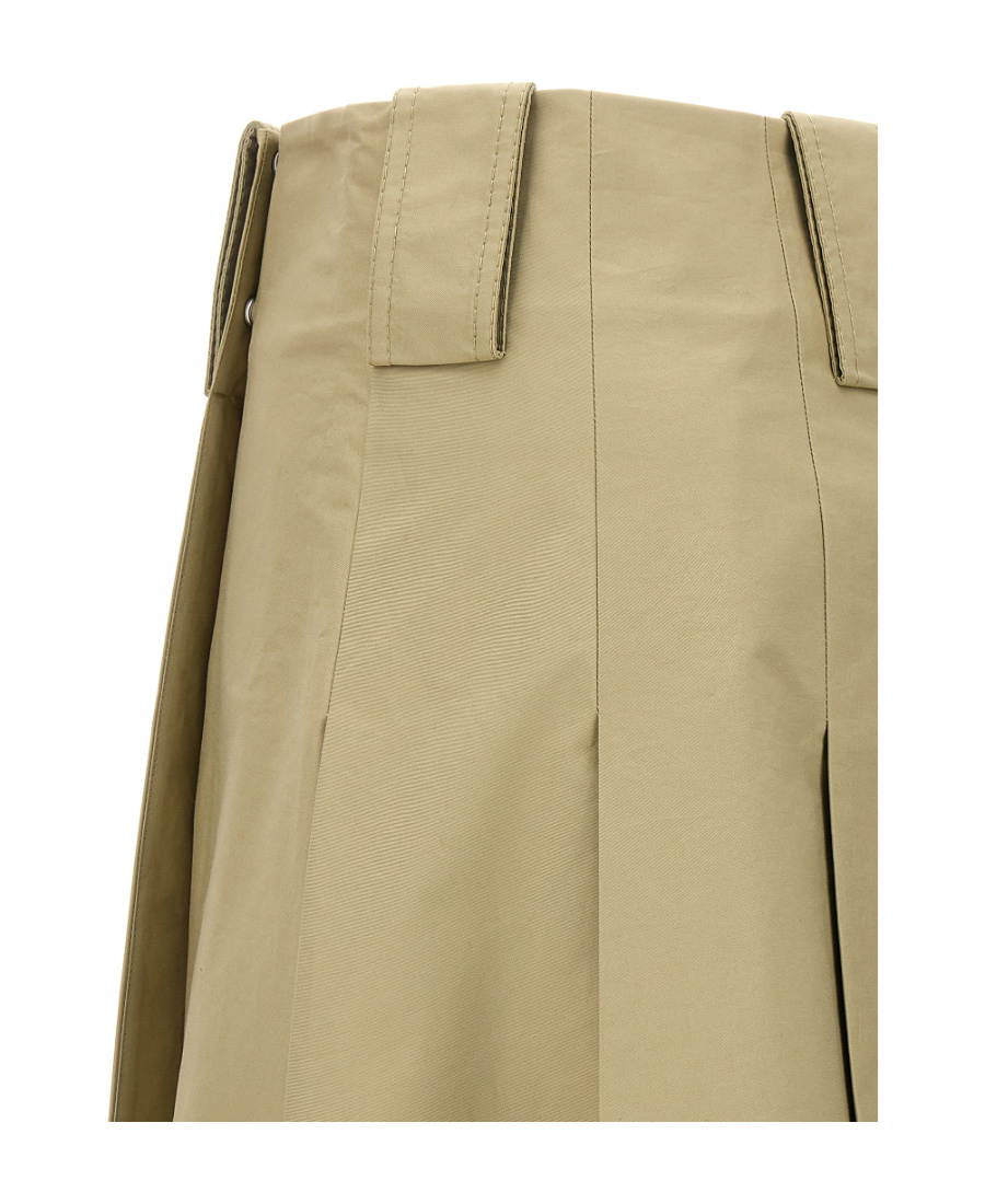 Burberry High-waisted A-line Skirt Pleated Design In Nude