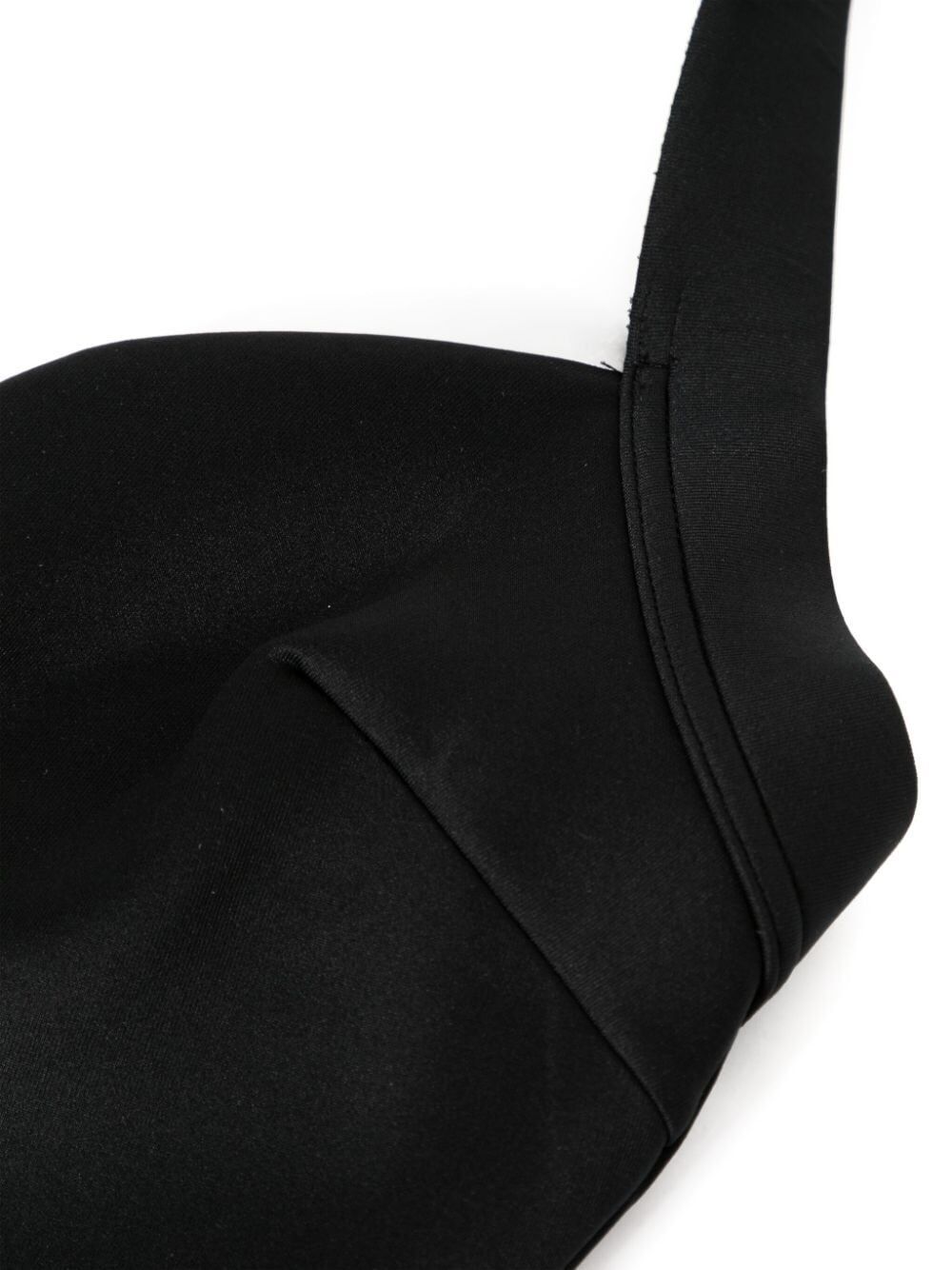 Balmain Plunging Halterneck Swimsuit In Black