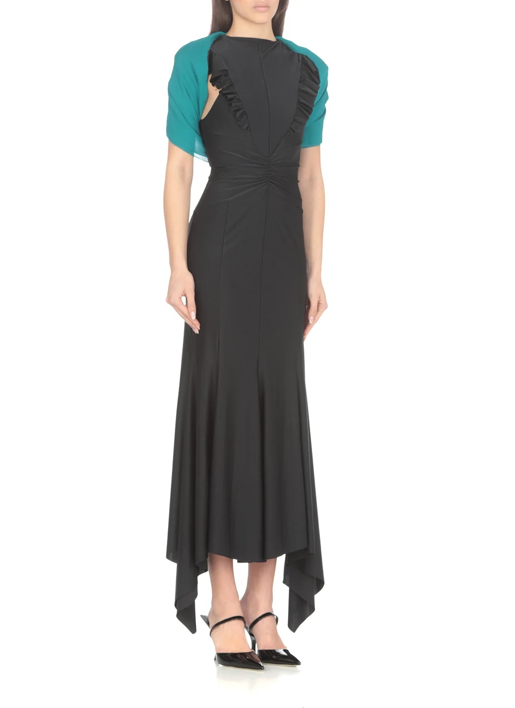 Alberta Ferretti Semi-sheer Scarf In Blue