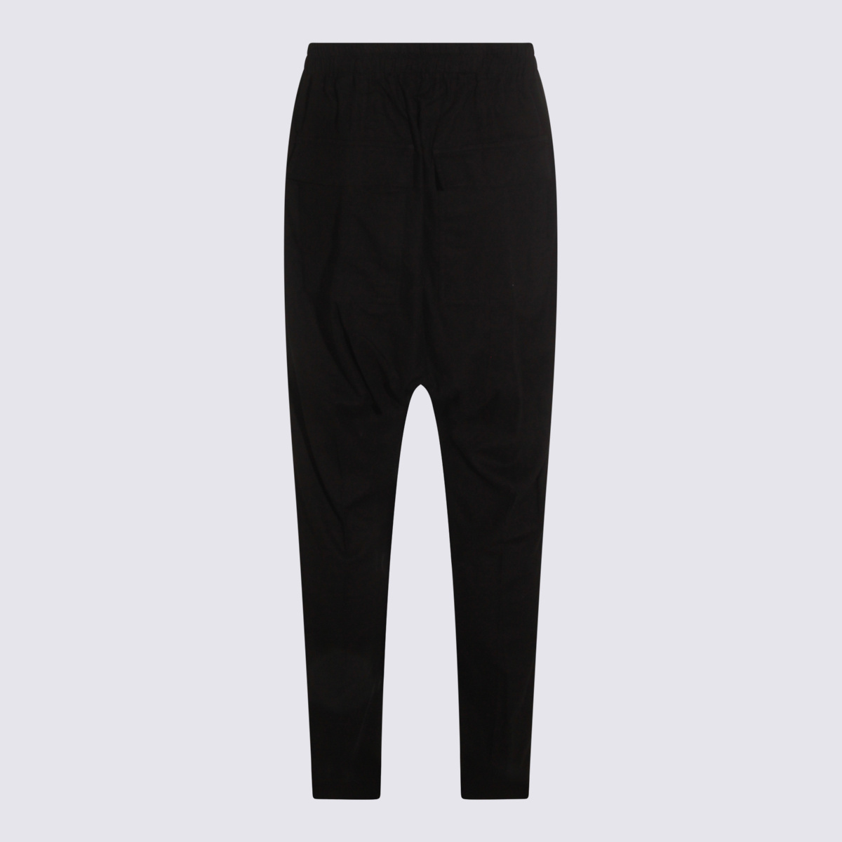 Rick Owens Relaxed Fit Trousers With Drawstring And Drop-crotch In Black