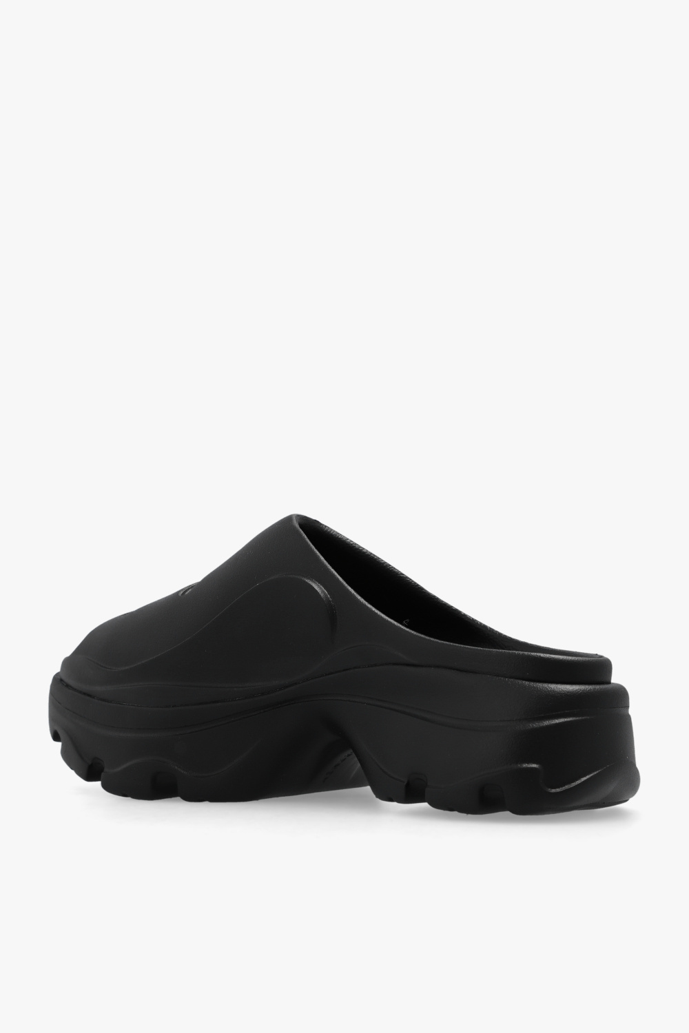 Adidas By Stella Mccartney Logo-embossed Perforated Clogs In Black