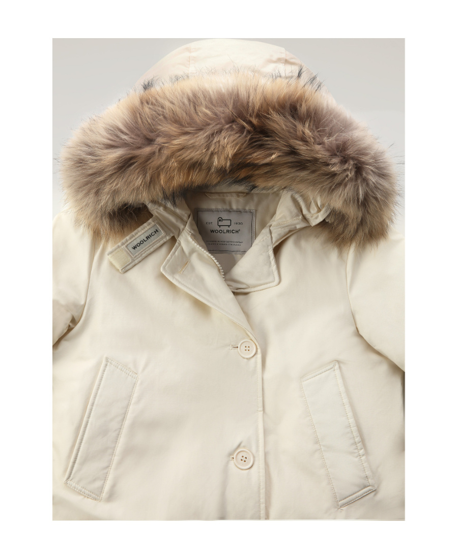 Shop Woolrich Logo Down Jacket In Nude
