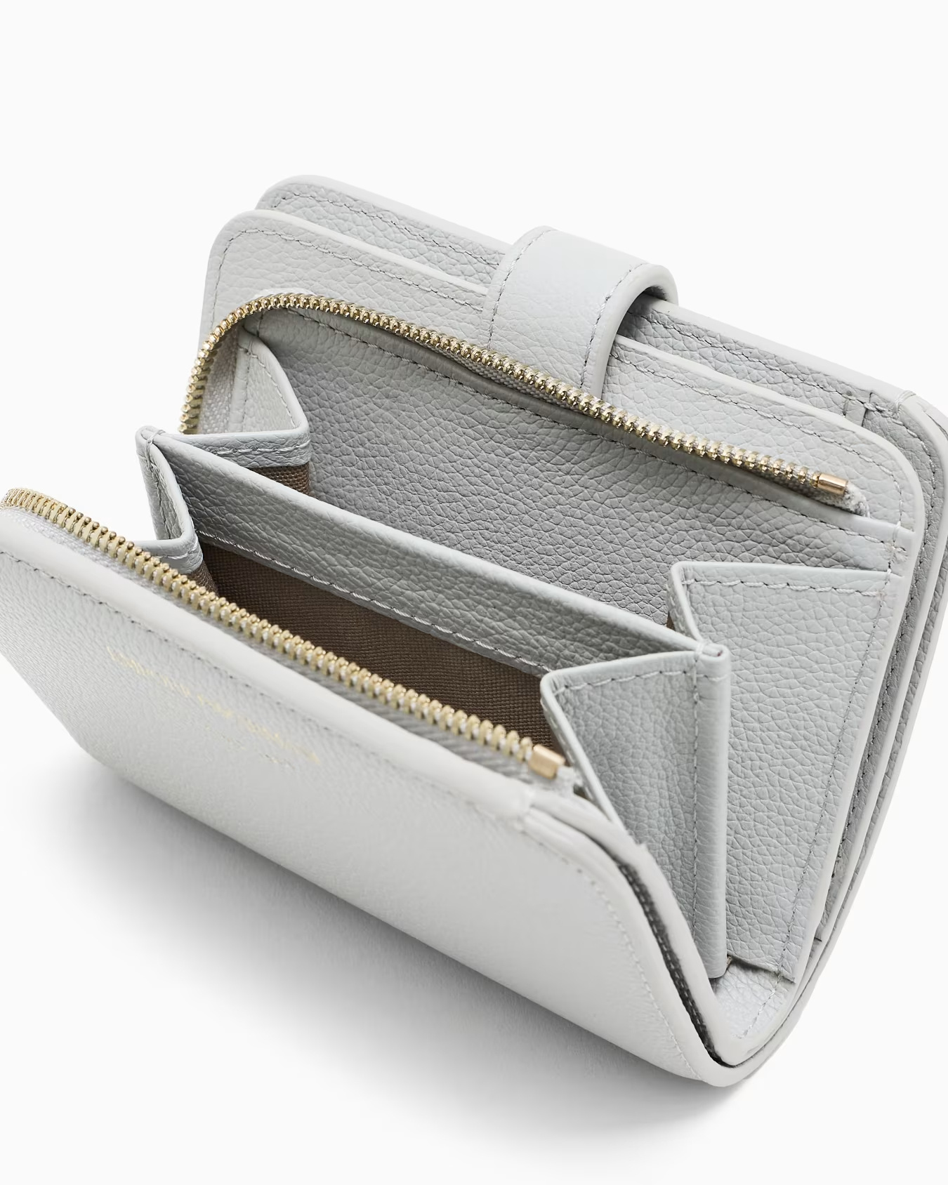Emporio Armani Tumbled-leather Bi-fold Wallet In White