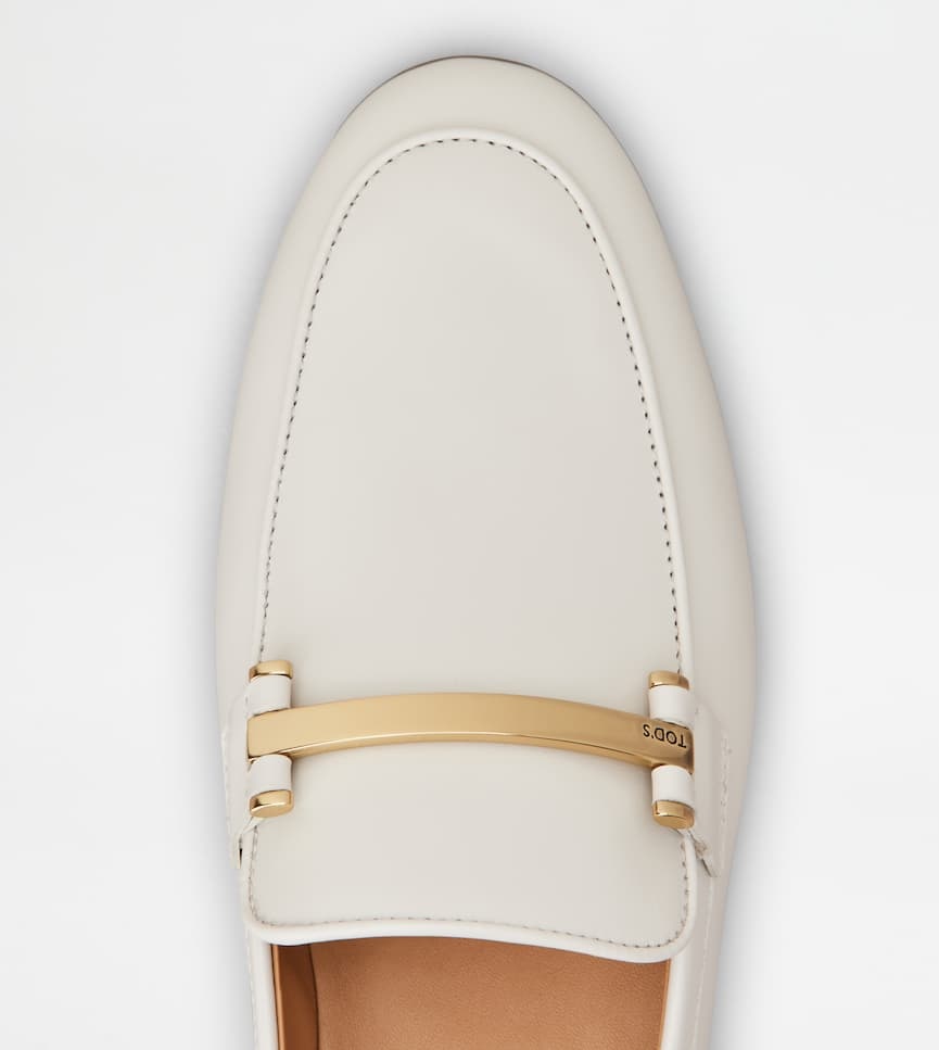 Tod's Push On Loafers In White
