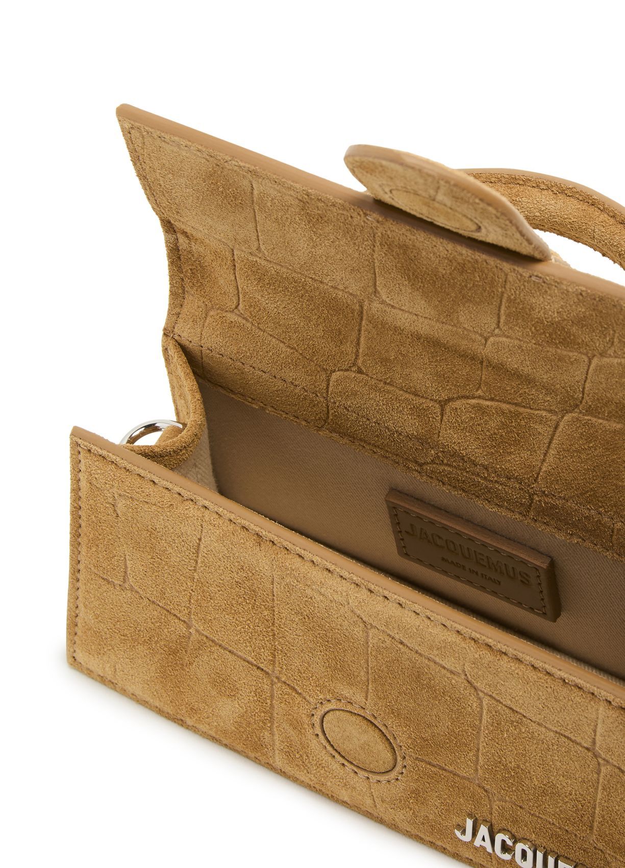 Jacquemus Le Bambino Long Leather Shoulder Bag In Camel