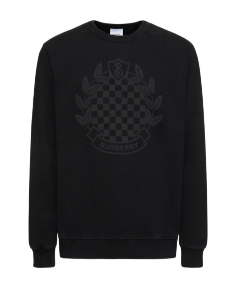 Burberry Surbiton Chessboard Printed Sweater In Black