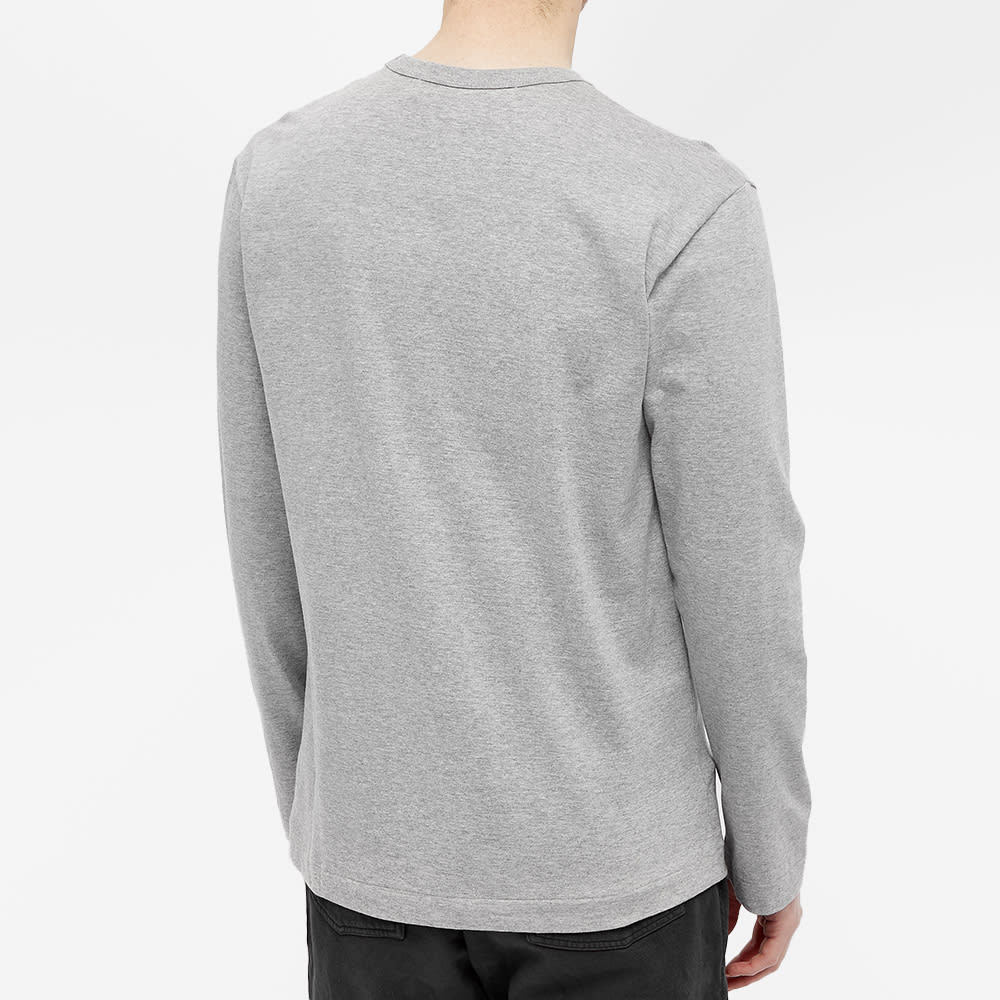 Comme Des Garçons Play Crew Neck Lightweight Long Sleeves Regular Fit In Gray
