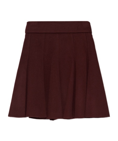 Max Mara Brava Pleated Mini Skirt In Red