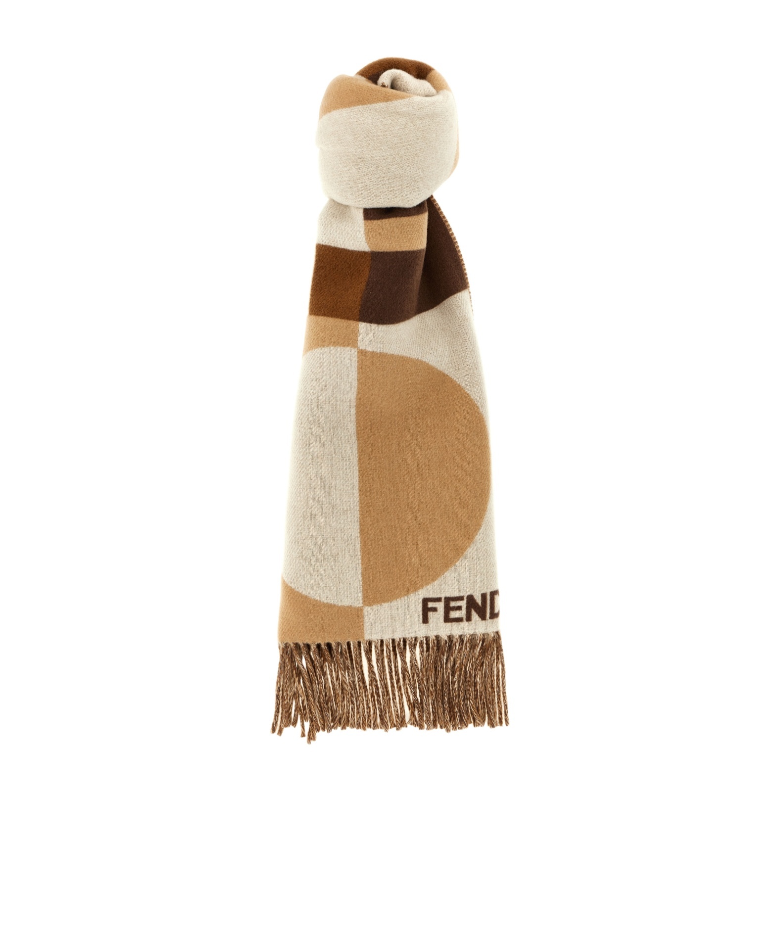 Fendi Cashmere Wool Scarf Scarves And Foulards Brown In Multi