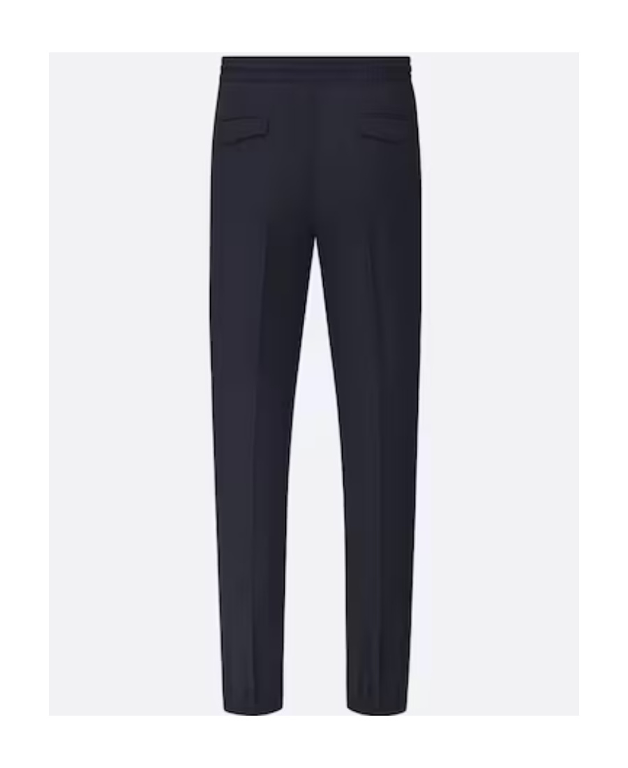 Dior Lace-up Wool Sweatpants In Blue