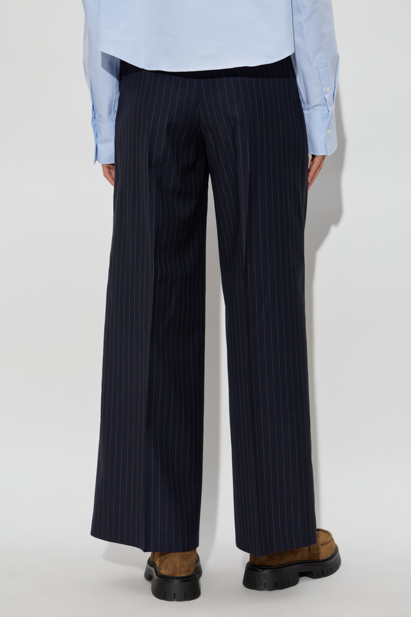 Officine Generale Striped Pattern Casual Pants In Multi