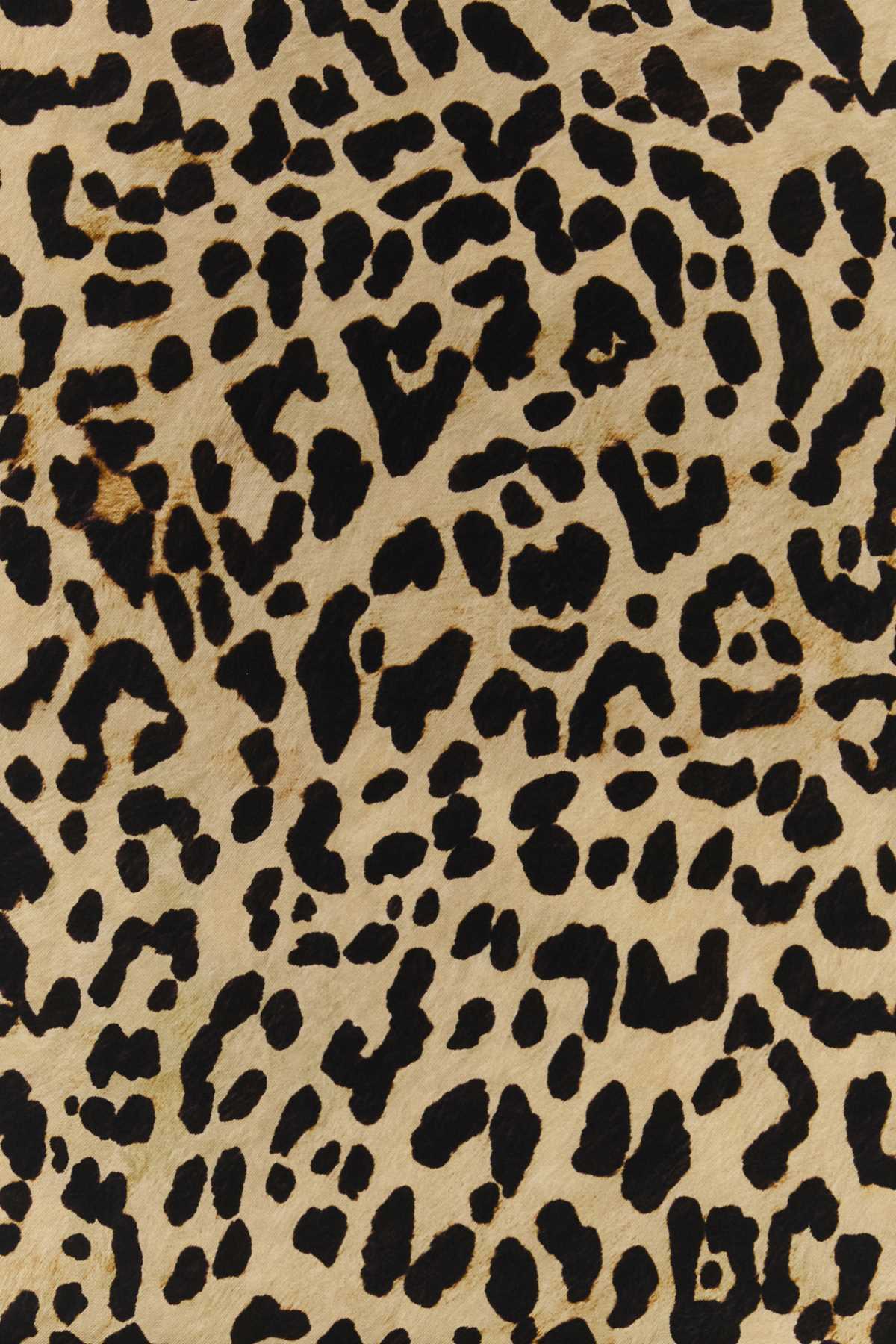 Valentino Animal Print Silk Foulard With Contrast Border In Brown