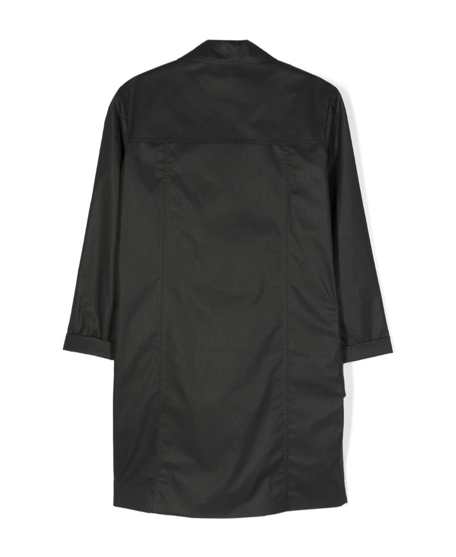Balmain Lapel Double-breasted Windbreaker In Black