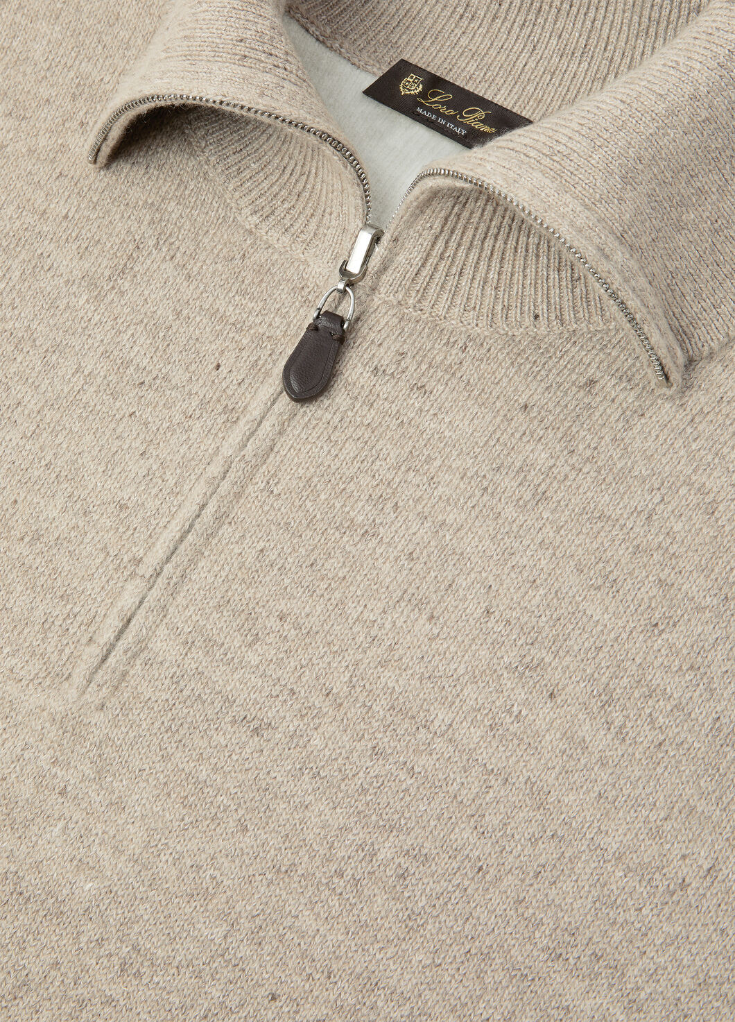 Loro Piana Linen And Cashmere-blend Zip-up Sweater In Nude