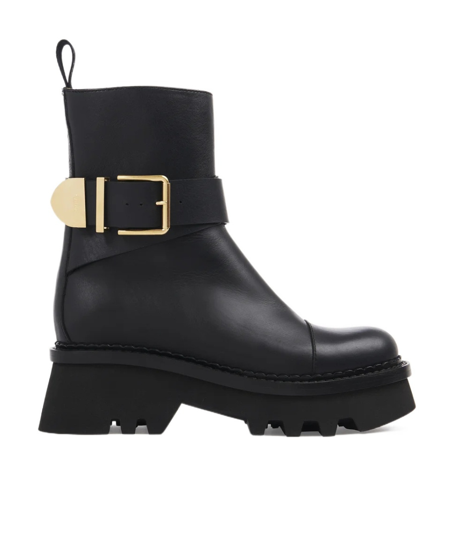 Shop Chloé Owena 50mm Ankle Boots In Black