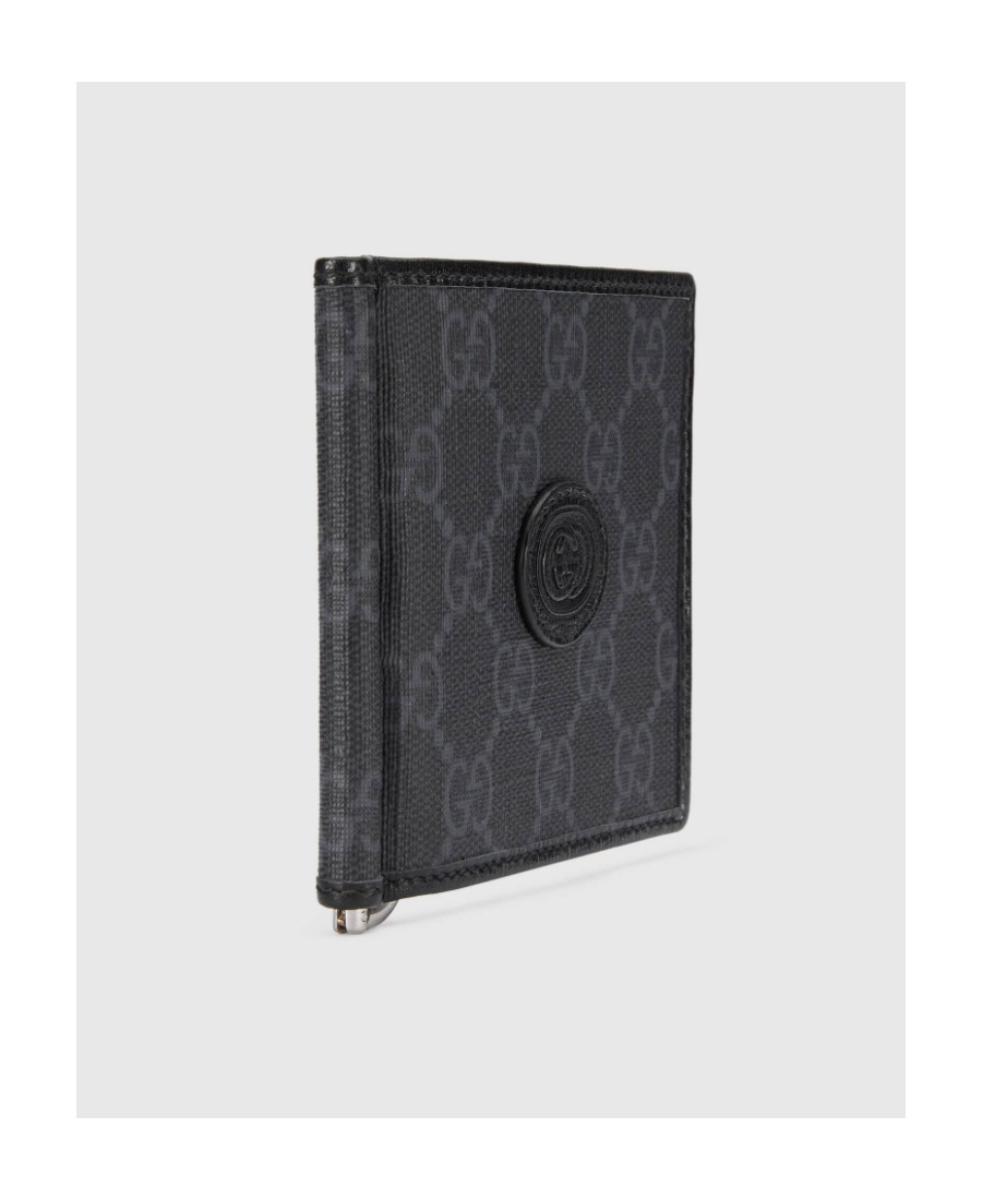 Gucci Logo-patch Gg-canvas Cardholder In Black