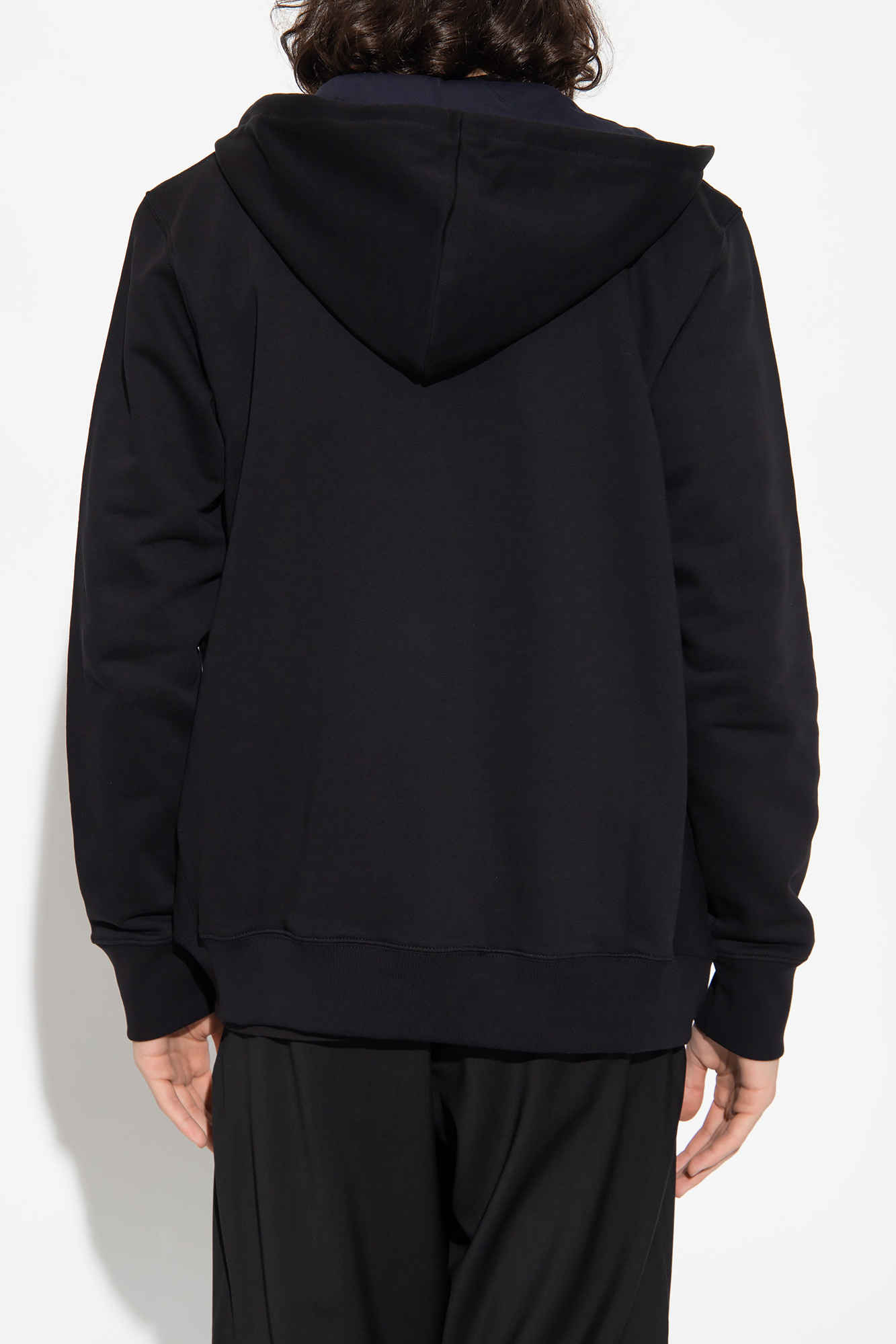 Shop Paul Smith Zipped Organic Cotton Hoodie In Black