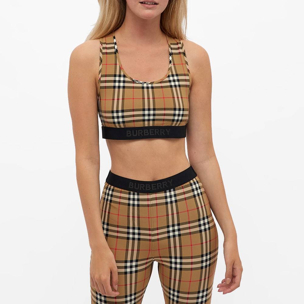 Burberry Dalby Check Sport Top In Nude