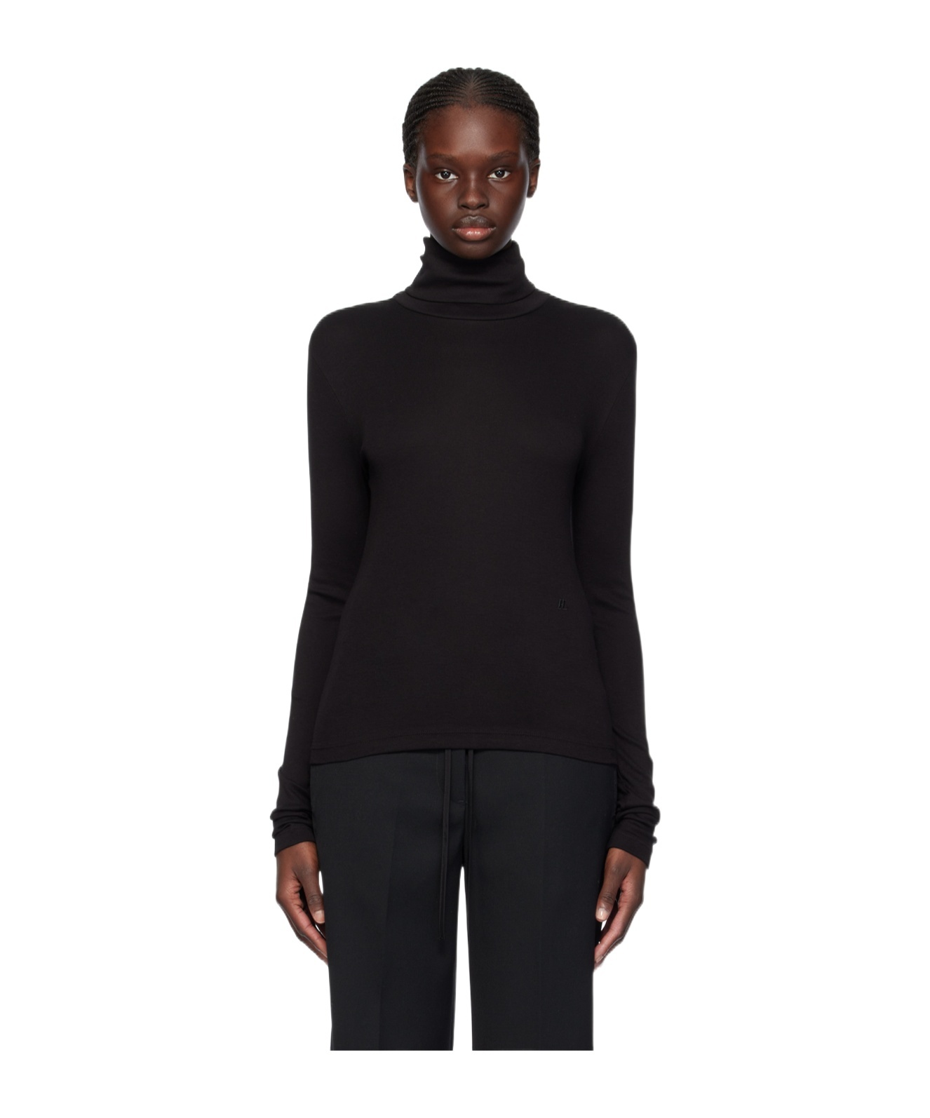 Helmut Lang High-necked Sweater In Black