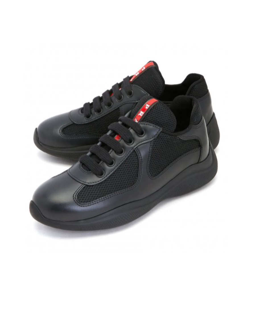 Prada Sneakers Mit Kontrasteinsätzen In Black