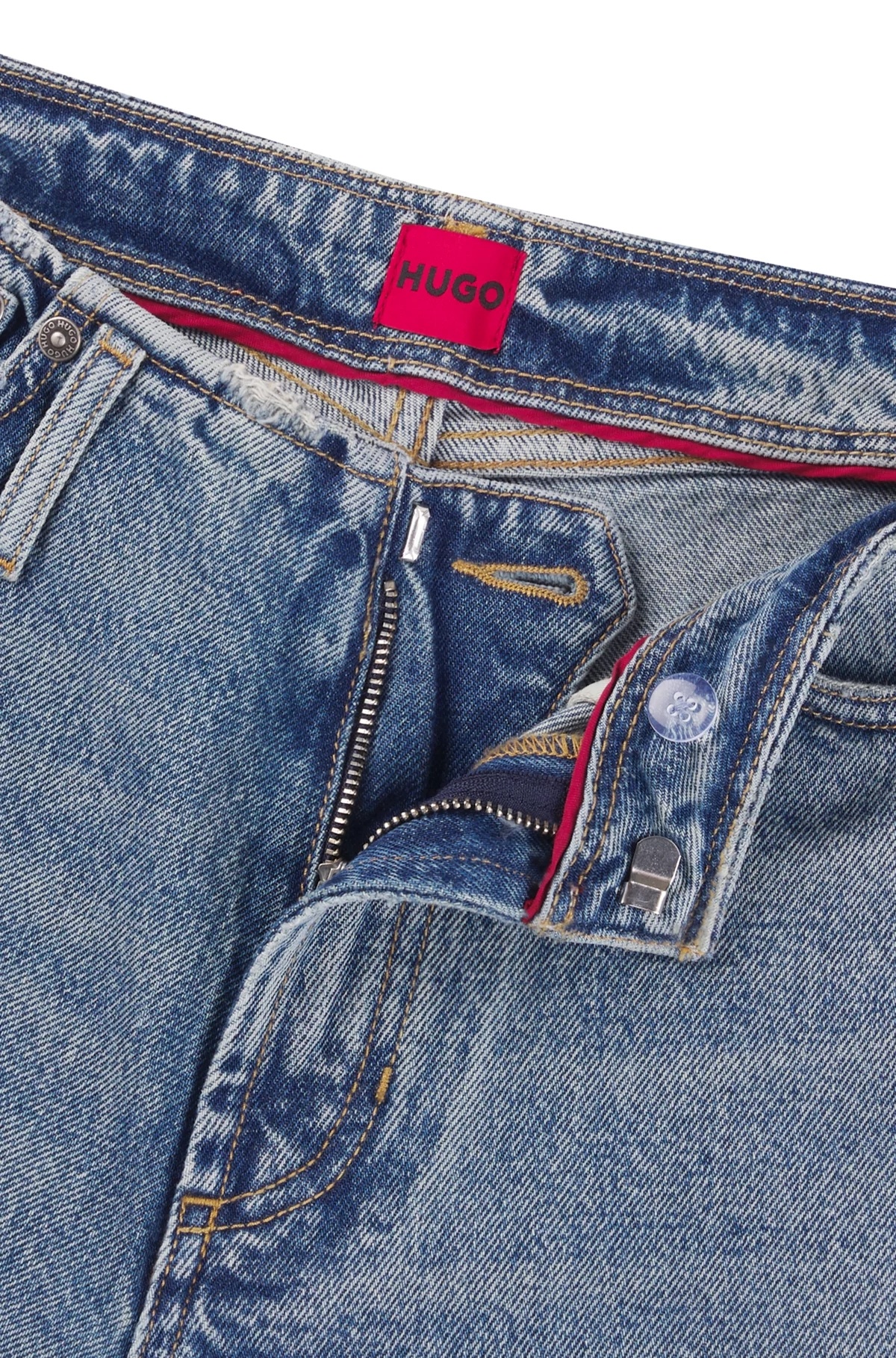 Hugo Boss Denim Trousers With Belt Loops