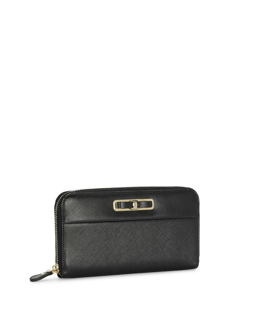Ferragamo Logo Wallet In Black