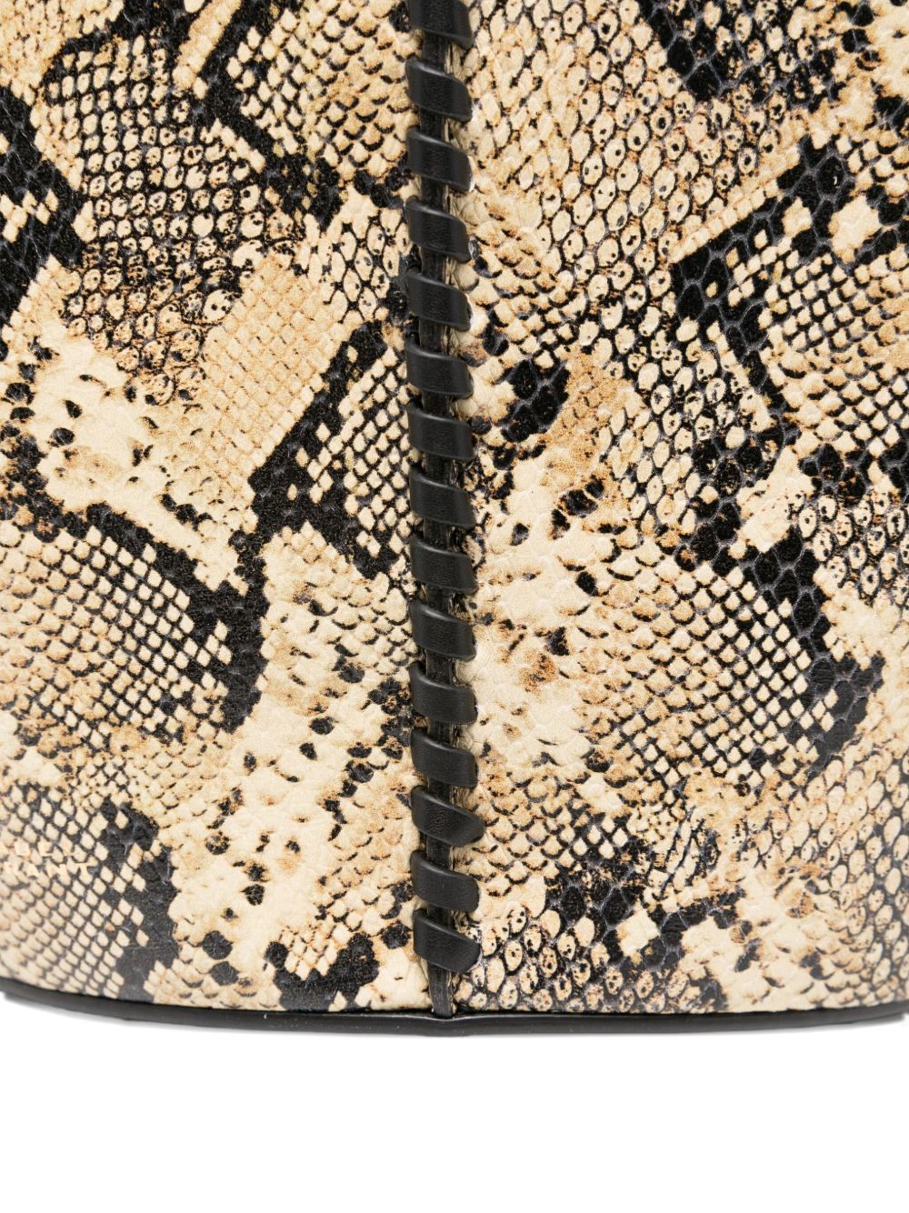 Isabel Marant Snakeskin-print Drawstring Tote Bag In Brown