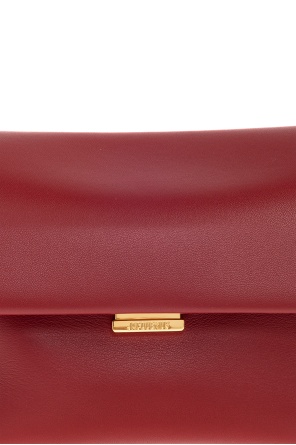 Jacquemus Spherical Embellishment Shoulder Bag With Top Handle In Red