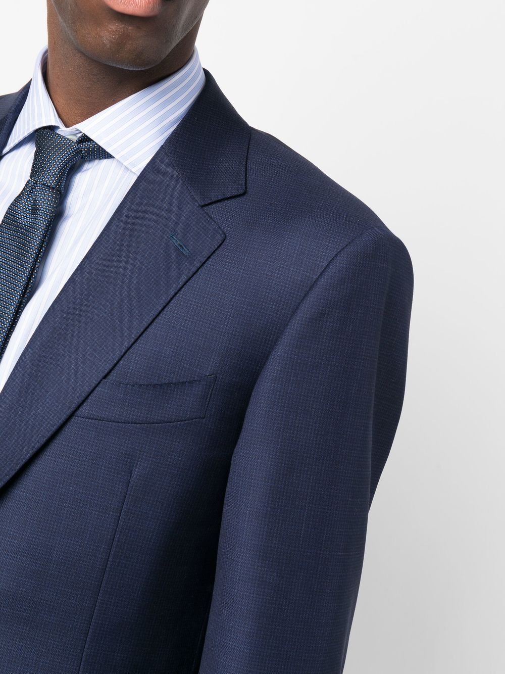 Canali Single-breasted Wool Suit In Black