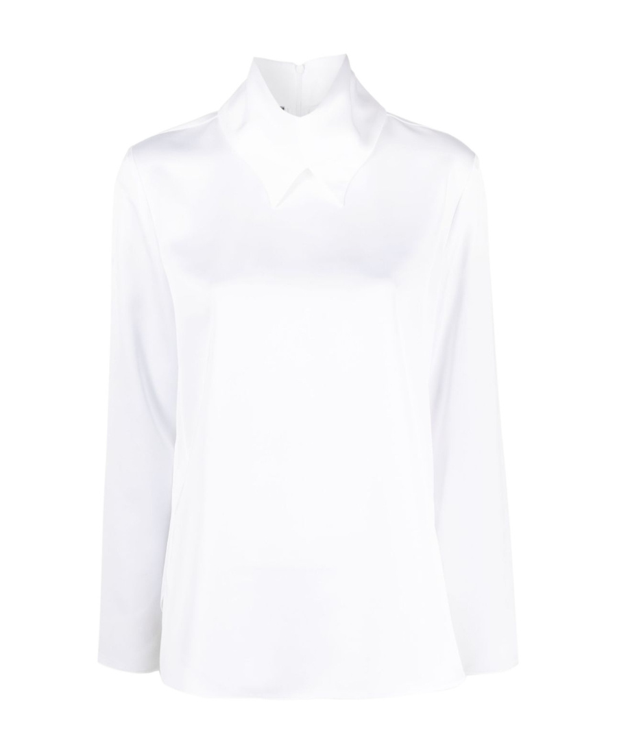 EMPORIO ARMANI POINTED HIGH-NECK BLOUSE